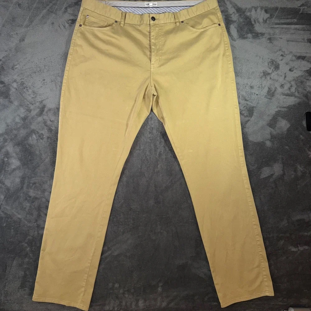 Mens 40 Peter Millar Pants Tan Excellent Crown Collection 5-Pocket Straight Leg